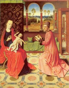 Saint Luke painting the Virgin by Dieric Bouts
