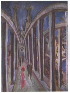 Bridge over the Rhine in Cologne by Ernst Ludwig Kirchner