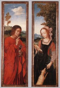 John the Evangelist and St Agnes by Quinten Metsys