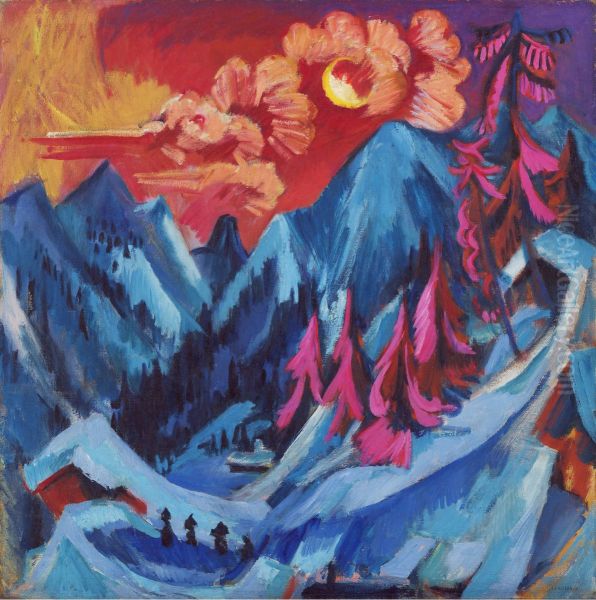 Wintermondlandschaft - view 1