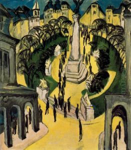Der Belle-Alliance-Platz in Berlin by Ernst Ludwig Kirchner