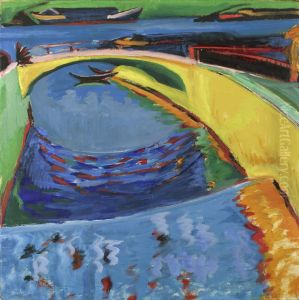 Brucke an der Priessnitzmundung by Ernst Ludwig Kirchner