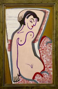 Nackte liegende Frau by Ernst Ludwig Kirchner