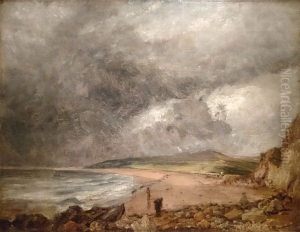 La baie de Weymouth (Dorset) a l'approche de l'orage - view 1
