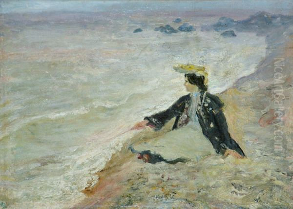 Woman near sea - view 1