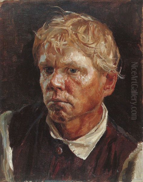 A pockmarked boy from Savo - view 1