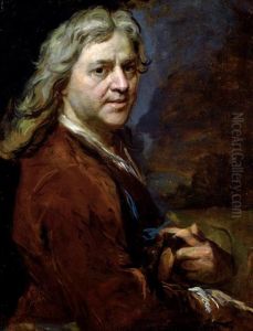 Zelf-portrait of VCarel de Moor (1655-1738) by Carel de Moor
