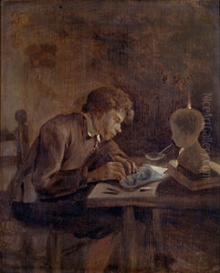 Young Draftsman by Candlelight Young Draftsman by Candlelight