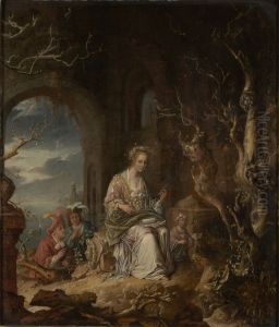 Thalia, muze van de komedie en pastorale dichtkunst by Jan Adriaensz van Staveren
