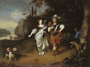 Dido en Aeneas aan het jagen Dido en Aeneas aan het jagen