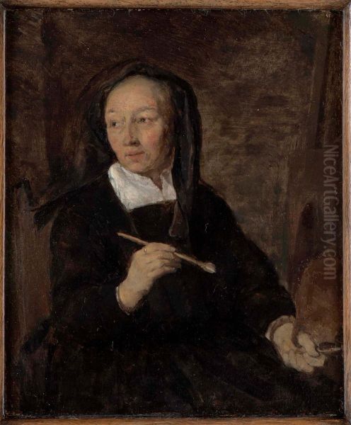 Portrait of a Woman Artist at her Easel - view 1