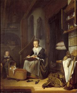 Young Mother with Two Children by Adriaen van Gaesbeeck