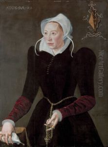 portrait Marytge Dedel (1547-1621) by Isaac van Swanenburg