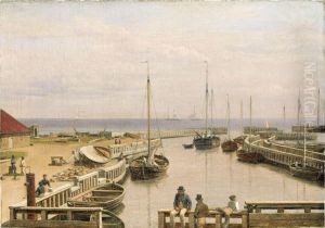 The Port of Dragor, Denmark by Christoffer Wilhelm Eckersberg