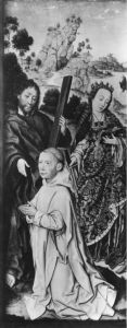 Saint Andrew and Saint Catherine with Donor by Aelbrecht Bouts