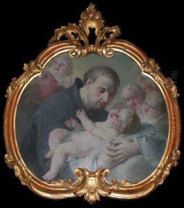 Saint Anthony with the Child by Biagio Bellotti
