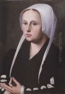 Portrait of a Lady, said to be Agatha van Schoonhoven by Jan Van Scorel