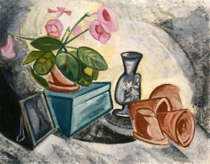 Still life. Gloxinias by Olga Rozanova