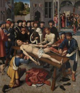 Het oordeel van Cambyses: het villen van Sisamnes by Gerard David