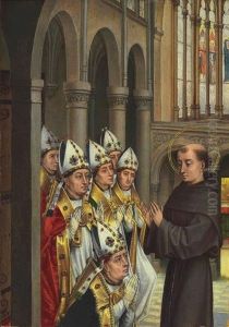 Saint Anthony and Six Bishops (detail)