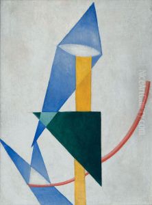 Non-Objective Composition. Color painting by Olga Rozanova