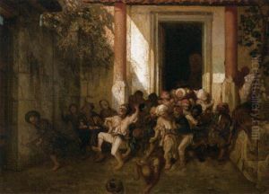 Turkish Boys Let out of School by Alexandre-Gabriel Decamps