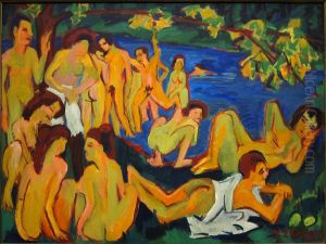 Badende Moritzburg by Ernst Ludwig Kirchner