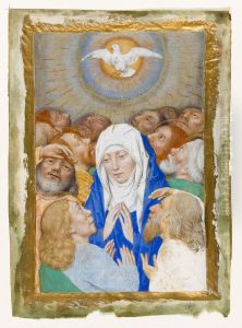 Pentecost showing the Virgin surrounded by 12 apostles Pentecost showing the Virgin surrounded by 12 apostles