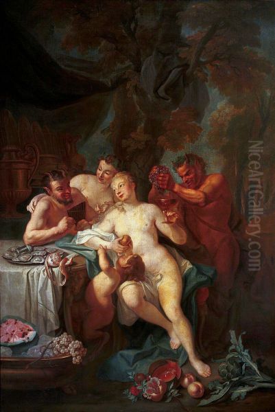 Feast of nymphs and satyrs. - view 1