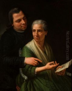 Portrait of mother and brother.