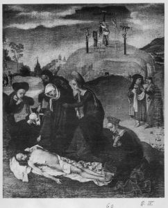 Lamentation by Master of the Virgo inter Virgines