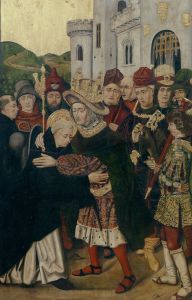 Fernando I de Castilla acogiendo a Santo Domingo de Silos Fernando I de Castilla acogiendo a Santo Domingo de Silos