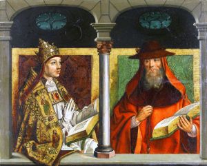 San Gregorio Magno y San Jeronimo by Pedro Berruguete