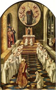 Aparicion de la Virgen a una comunidad de dominicos by Pedro Berruguete
