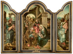 De aanbidding van de wijzen by Pieter Coecke Van Aelst