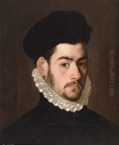 Posible autorretrato del pintor Alonso Sanchez Coello by Alonso Sanchez Coello