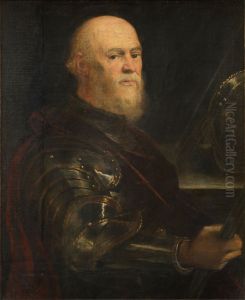 Portrait of a man in armour holding a baton, probably Jan Amor Tarnowski
