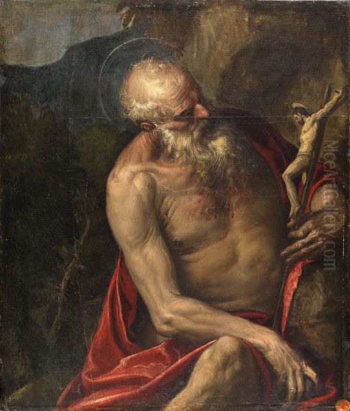 Saint Jerome meditating - view 1