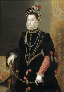 La reina Isabel de Valois, tercera esposa de Felipe II by Juan Pantoja de la Cruz