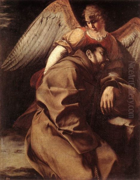 St Francis Supported by an Angel - view 1