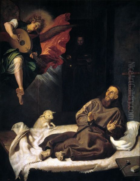 St Francis Comforted by an Angel - view 1
