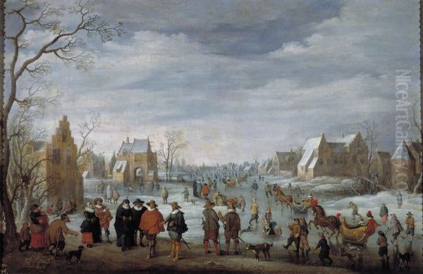 Winter Landscape with Skaters - view 1