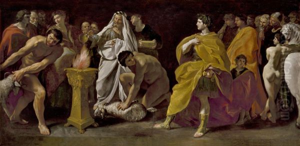 A Priest sacrificing for a Roman Emperor - view 1