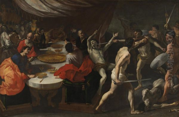 Gladiators at a Banquet - view 1