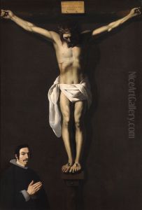 Christ Crucified with the donor by Francisco De Zurbaran