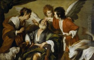 La curacion de Tobias by Bernardo Strozzi