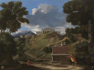Paysage avec ruinesdit aussiPaysage avec une tombe antique et deux figures