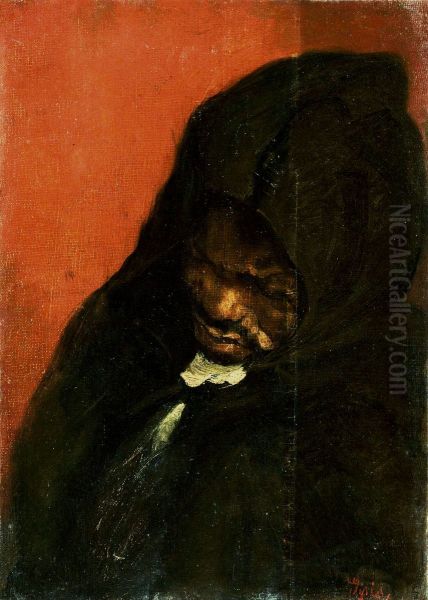 Head of a hooded monk - view 1