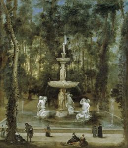 La Fuente de los Tritones en el Jardin de la Isla de Aranjuez