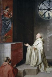 San Bernardo y la Virgen